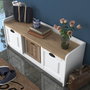 Hanah Home P2 - 1808 Zapatero Blanco y Nogal 120x45x40 cm